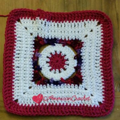 Hot Plum Jam 12-inch Square {Free Crochet Pattern}