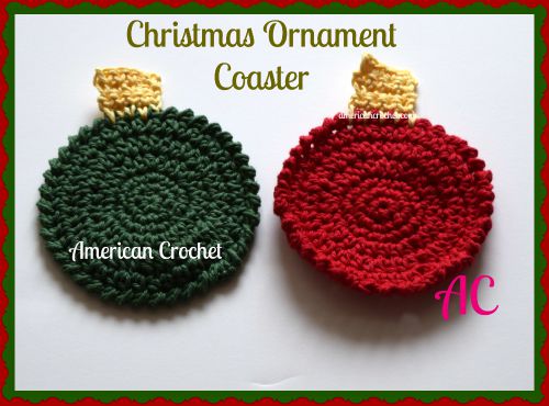 Christmas Ornament Coaster | American Crochet | Crochet Pattern