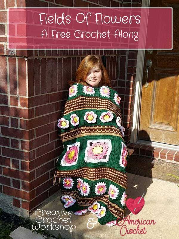 Fields Of Flowers Afghan | Free Crochet Pattern | American Crochet @americancrochet.com @creativecrochetworkshop.com #freecrochetpattern #freecrochetalong