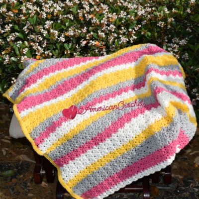 Tickled Blossom Baby Blanket