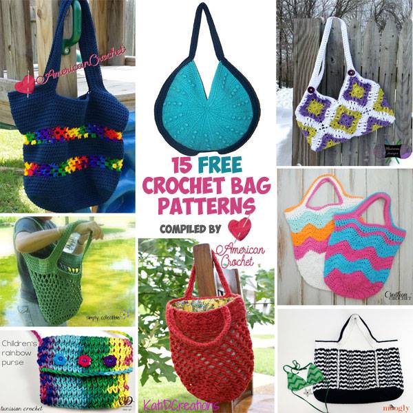 15 FREE Beautiful Bags | American Crochet | Roundup