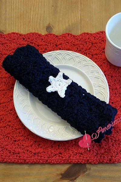 Picnic Pocket Napkin free crochet pattern
