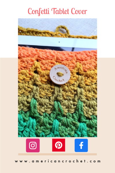 Confetti Tablet Cover | Crochet Pattern | American Crochet @americancrochet.com