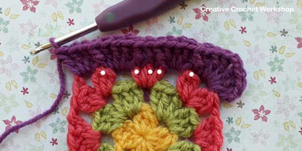 Groovy Cluster Granny Square | Creative Crochet Workshop @creativecrochetworkshop | American Crochet @americancrochet 