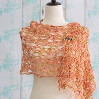 Amber Rose Wrap Crochet Pattern | Open Lace Mesh Wrap