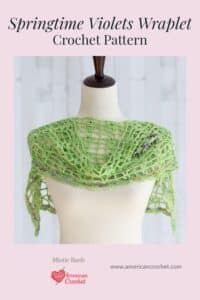 Springtime Violets Wraplet Crochet Pattern
