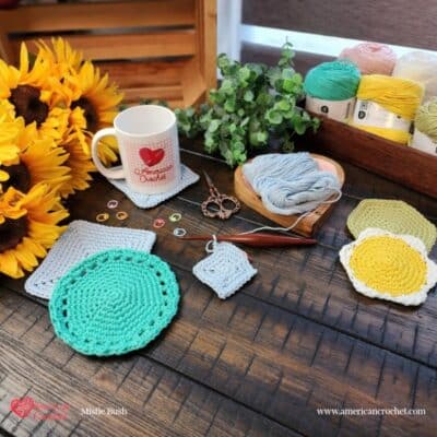 Spring Coaster Set Crochet Pattern